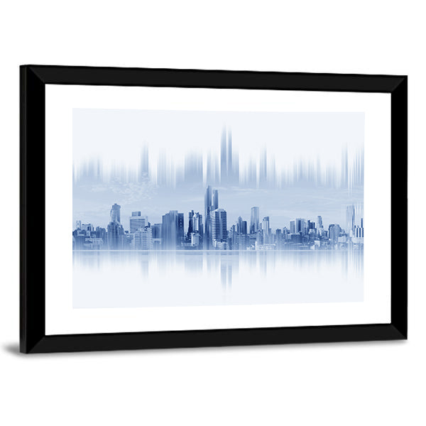 City Network Skyline Canvas Wall Art