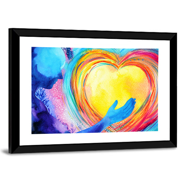 Human And Love Spirit Concept Canvas Wall Art