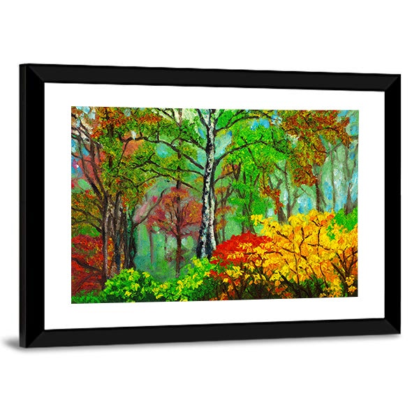 Birch Forest Oil Painting Canvas Wall Art