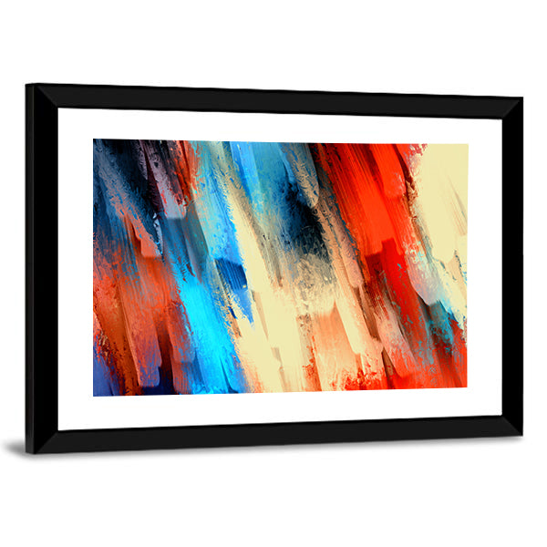 Dynamic Diagonal Brushstrokes Oil Painting Canvas Wall Art