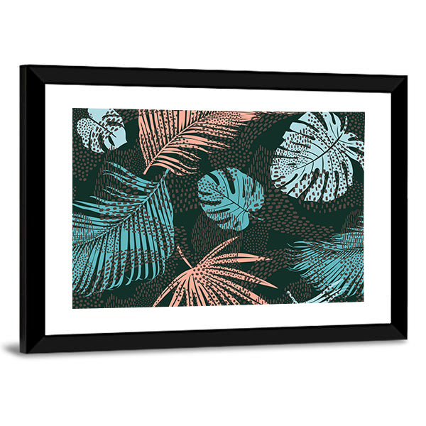 Tropical Foliage Abstract Canvas Wall Art