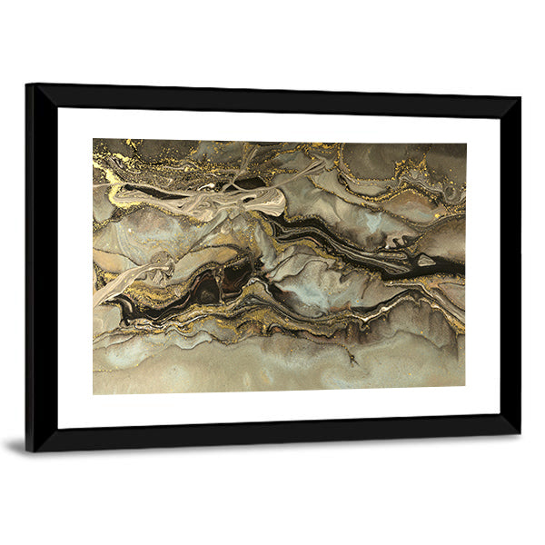 Fluid Marble Pattern Canvas Wall Art