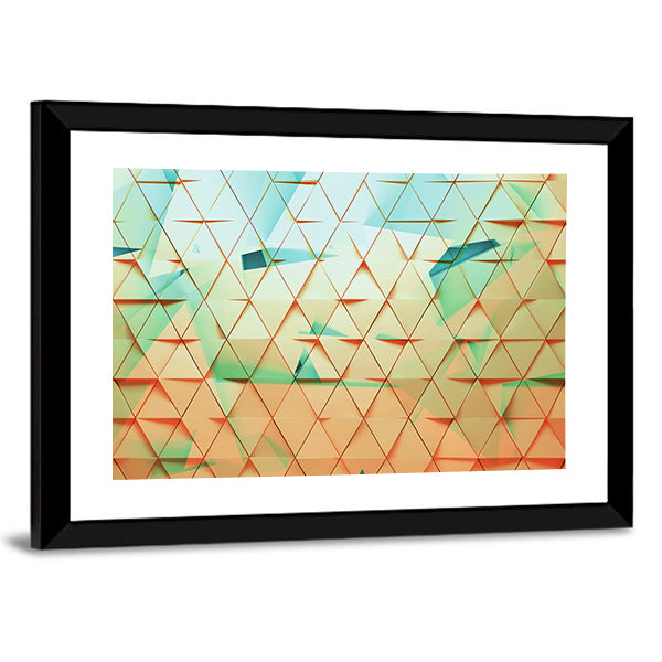Polygonal Triangle Tessellation Canvas Wall Art