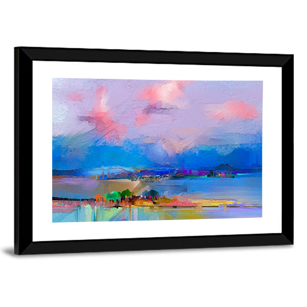 Colorful Sky Abstract Landscape Canvas Wall Art