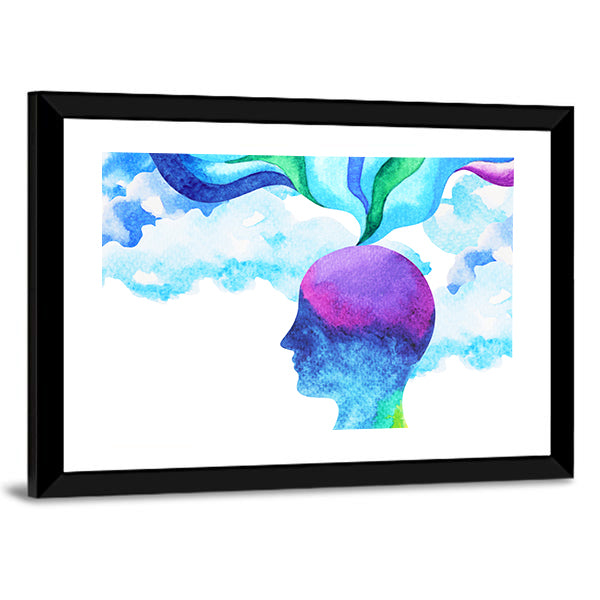 Thinking Inside Mind Concept Canvas Wall Art