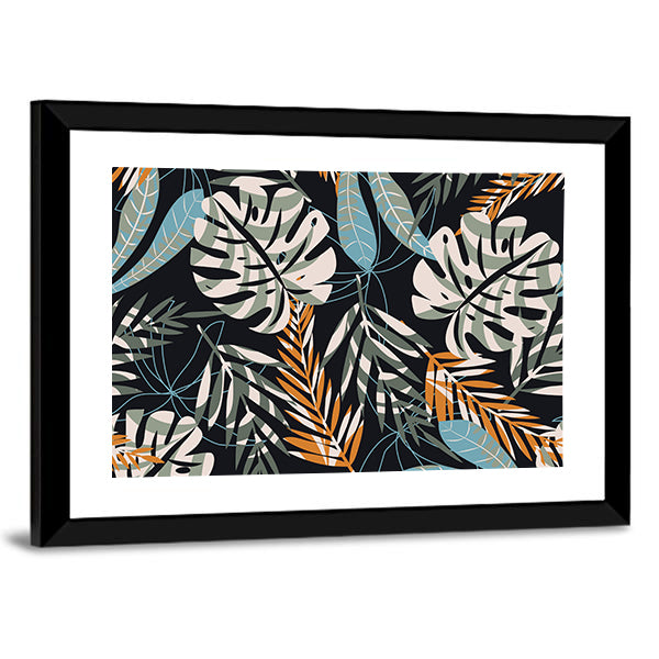 Tropical Jungle Pattern Canvas Wall Art