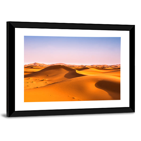 Sahara Sand Dunes at Golden Hour Canvas Wall Art