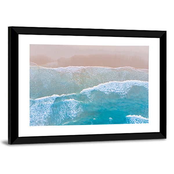 Ocean Beach From Top Canvas Wall Art