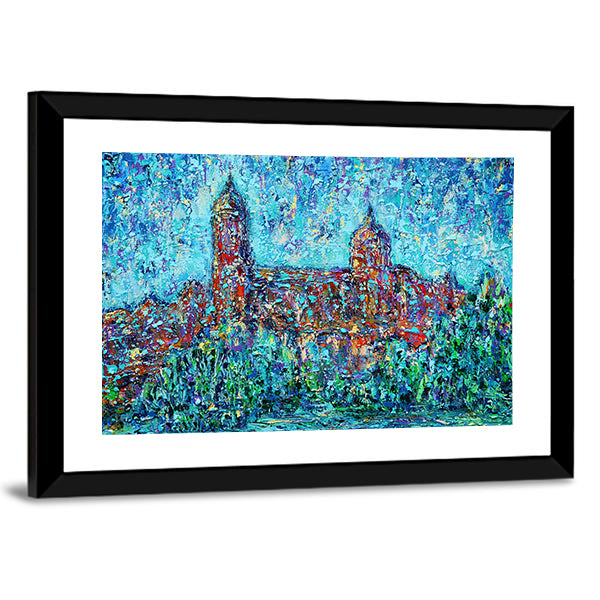 Salamanca Abstract Waterfront Cityscape Canvas Wall Art