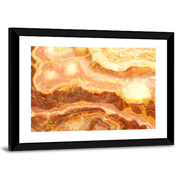 Amber Onyx Marble Layers Canvas Wall Art