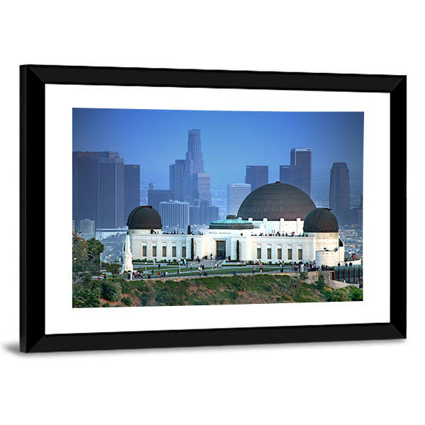 Griffith Observatory at Dusk Over Los Angeles Canvas Wall Art