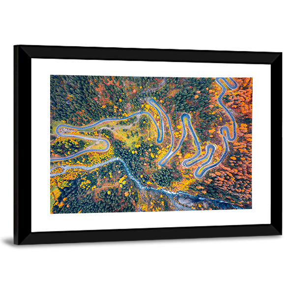 Aerial View Of Maloya Pass In Switzerland Canvas Wall Art