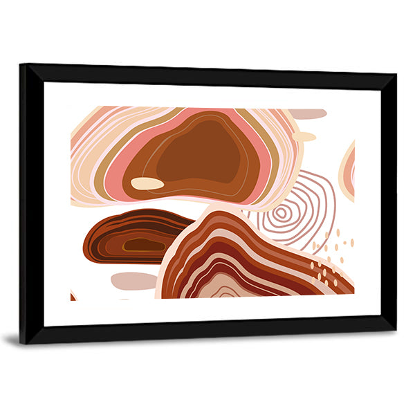 Banded Agate Mountains Pattern Canvas Wall Art