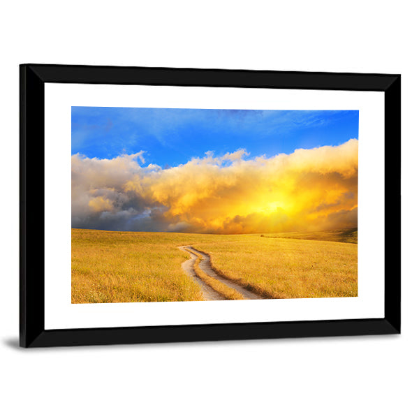 Sunrise Over the Meadow Canvas Wall Art