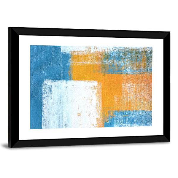 Hand-drawn Abstract Geometric Color Blocks Canvas Wall Art