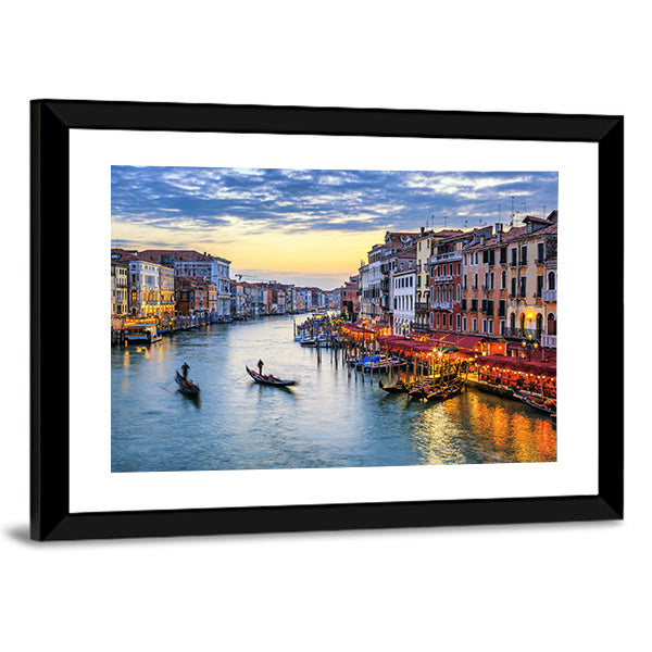 Grand Canal Venice at Sunset Canvas Wall Art