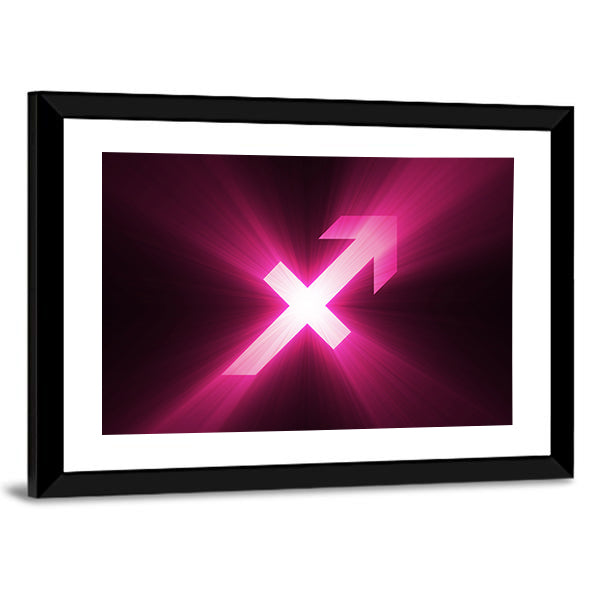 Sagittarius Zodiac Symbol Canvas Wall Art