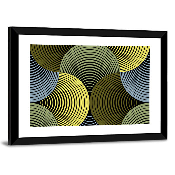 Ornate Geometric Petal Grid Canvas Wall Art