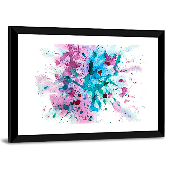 Multicolor Watercolor Splash Canvas Wall Art