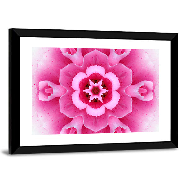 Pink Concentric Flower Canvas Wall Art