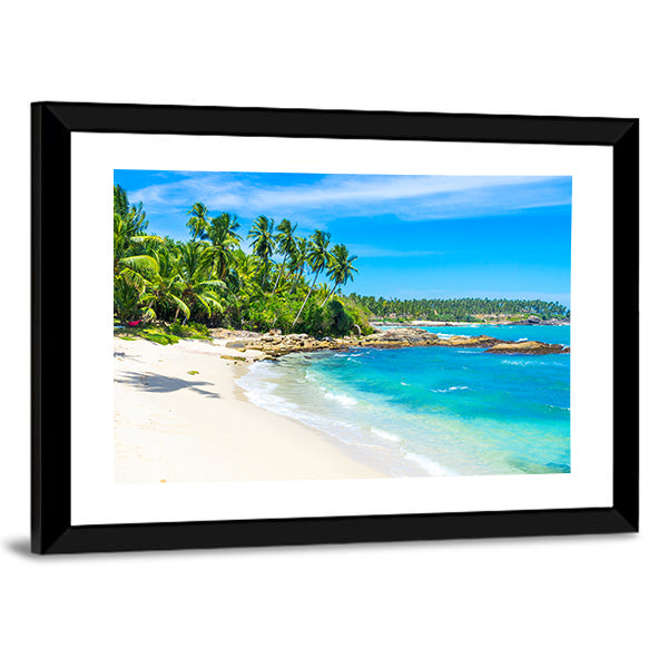 Tropical Beach In Sri Lanka Canvas Wall Art