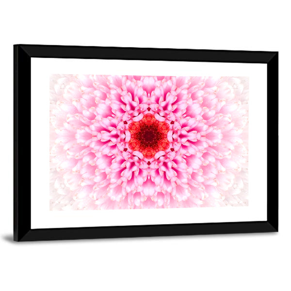 White Mandala Concentric Flower Canvas Wall Art