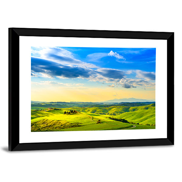 Tuscany Rolling Hills Farmhouse Canvas Wall Art