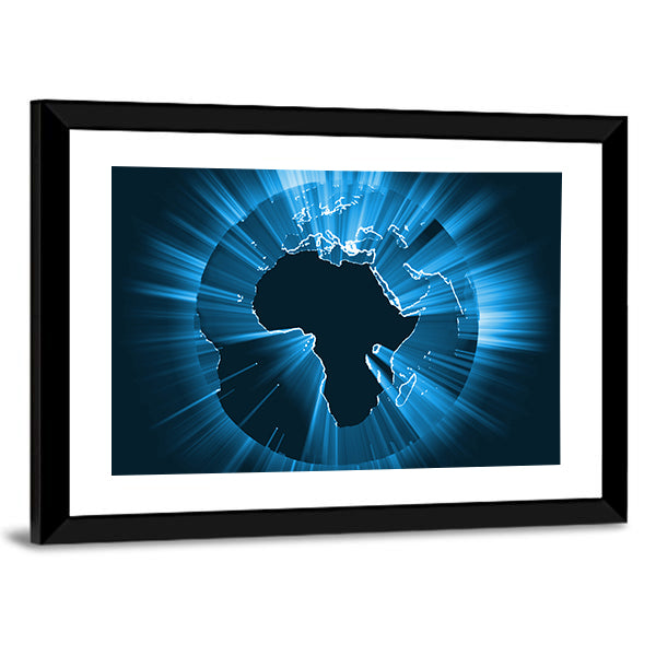 Globe Coast Land Light Explosion Canvas Wall Art