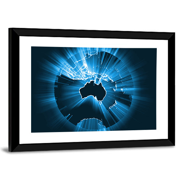 Coastline Starburst Light Flare Canvas Wall Art