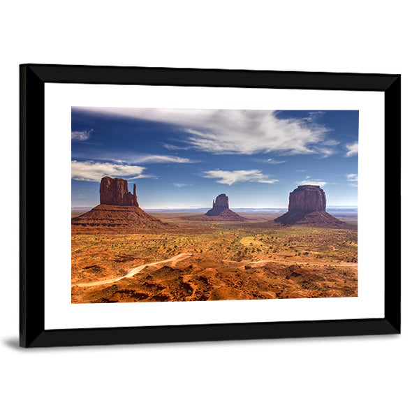 Monument Valley Buttes in Warm Desert Light Canvas Wall Art