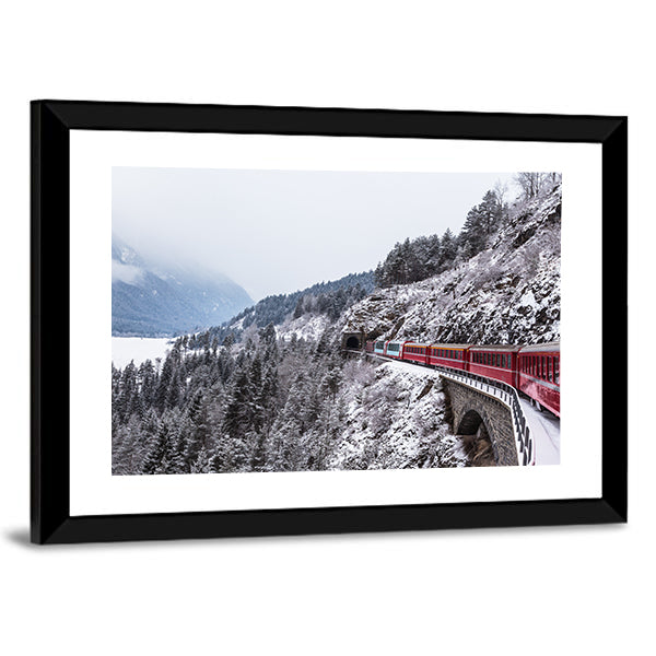 Glacier Express In Switzerland Canvas Wall Art