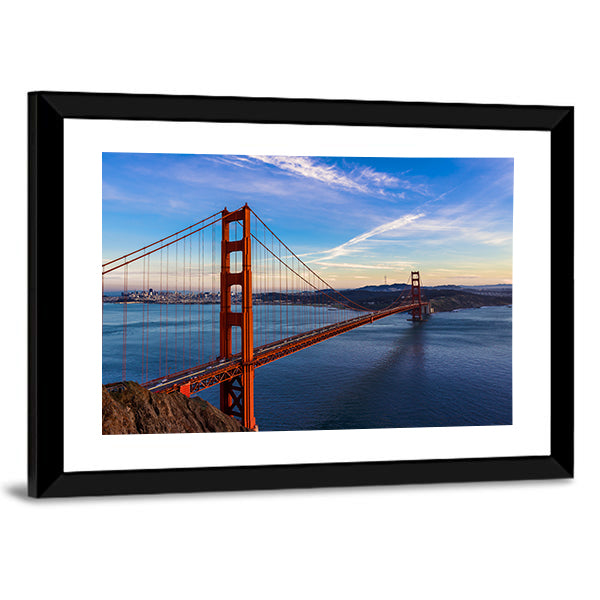 Golden Gate Bridge at Golden Hour San Francisco Canvas Wall Art