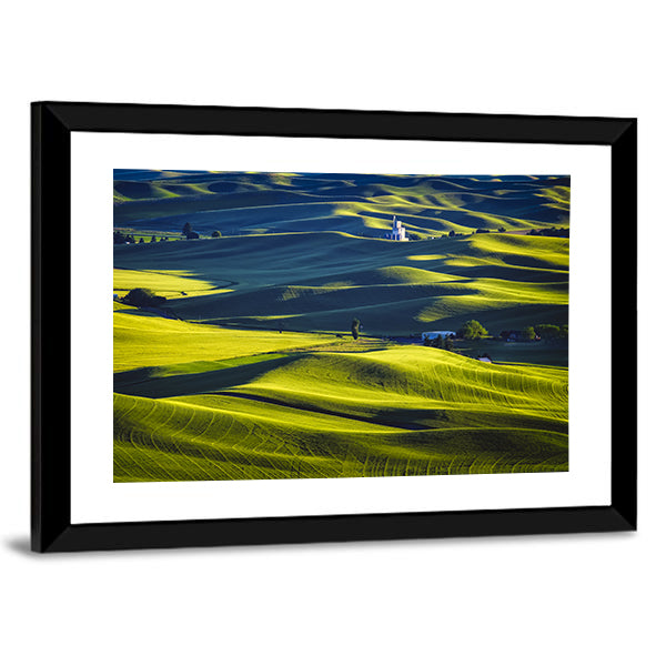 Palouse Rolling Hills at Sunset Canvas Wall Art