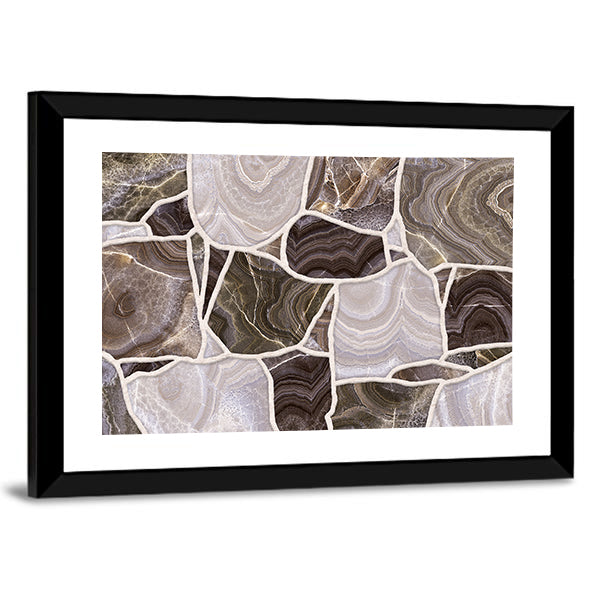 3d Stone Mosaic Canvas Wall Art