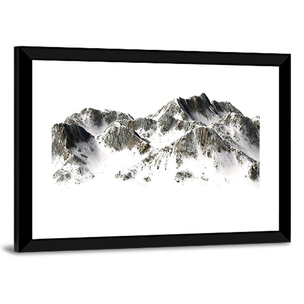 Snowy Mountain Peak Canvas Wall Art