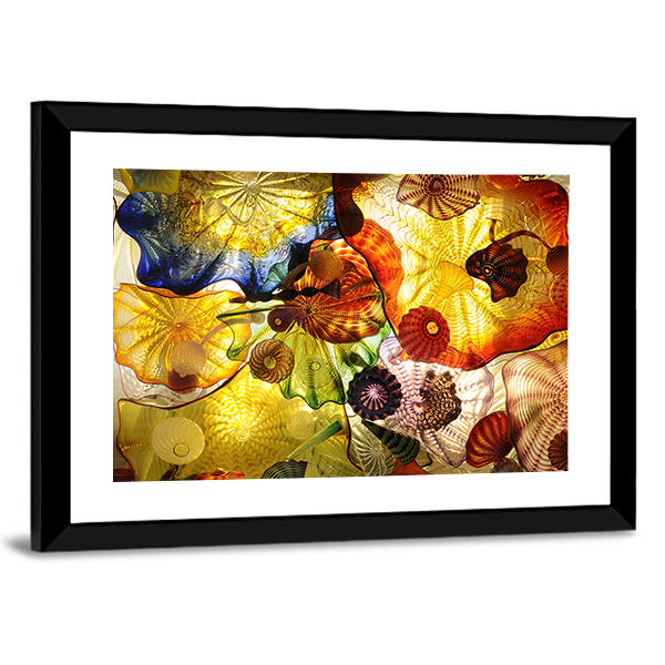 Colorful Artistic Work With Glass Canvas Wall Art