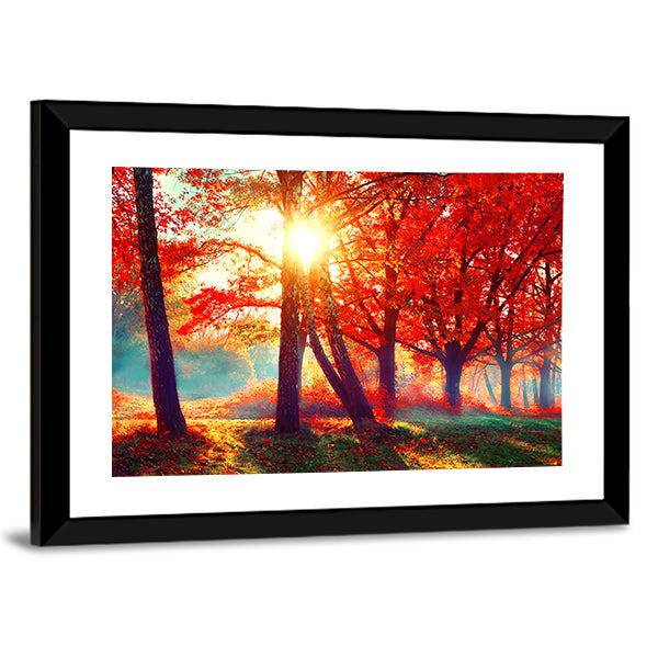 Beautiful Autumnal Park Canvas Wall Art