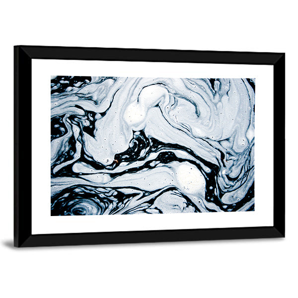 Water Foam Marble Abstract Canvas Wall Art