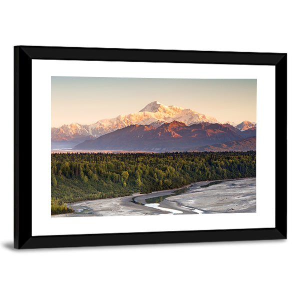 Denali Range And Mt McKinley In Alaska Canvas Wall Art