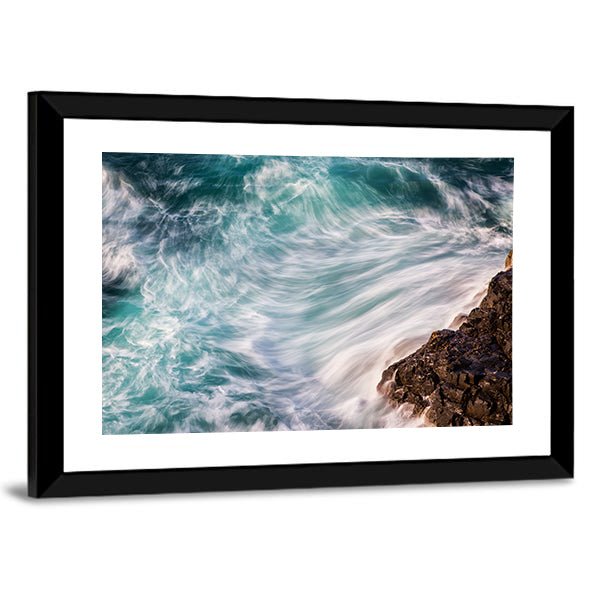 Ocean Waves Abstract Canvas Wall Art