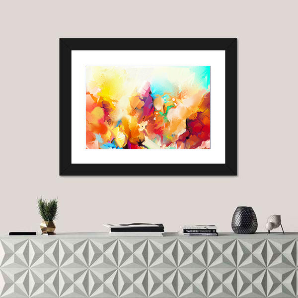 Colorful Abstract Flowers Canvas Wall Art