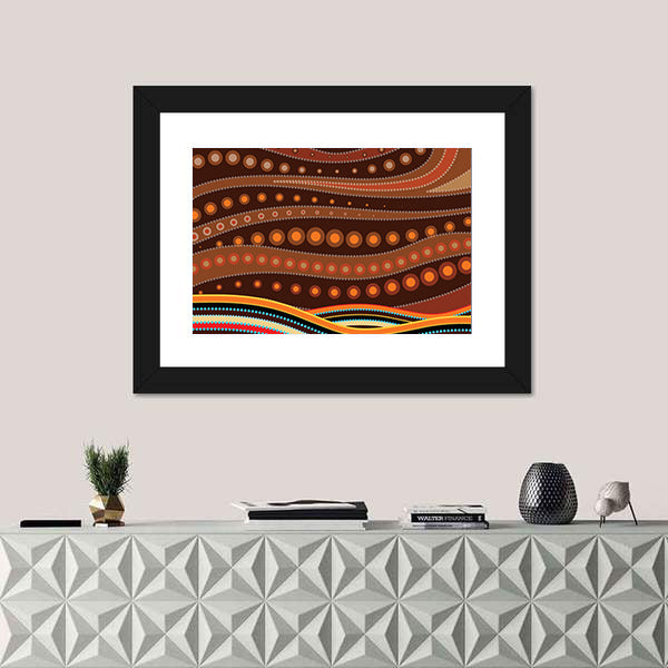 Indigenous-inspired Dot Landscape Canvas Wall Art
