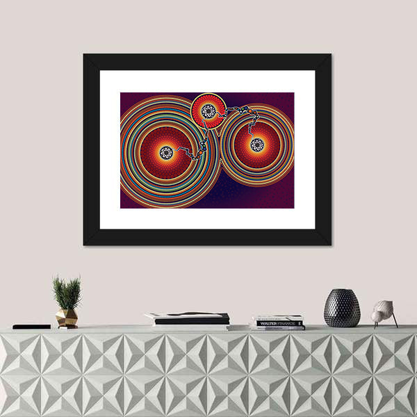 Aboriginal Dot Mandala Connection Canvas Wall Art