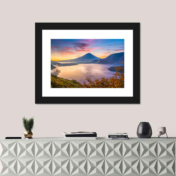 Mount Fuji and Motosu Lake Canvas Wall Art