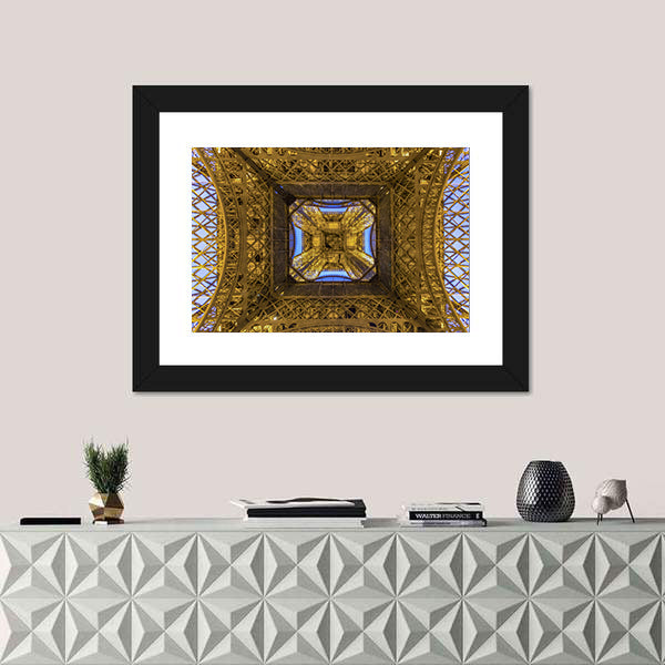 Internal Structure of the Eiffel Tower, Paris Canvas Wall Art