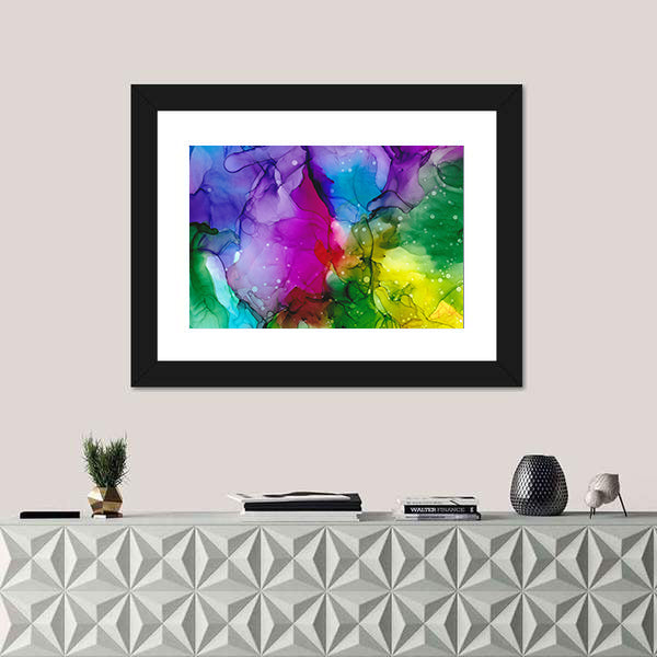 Colorful Alcohol Ink Abstract Canvas Wall Art