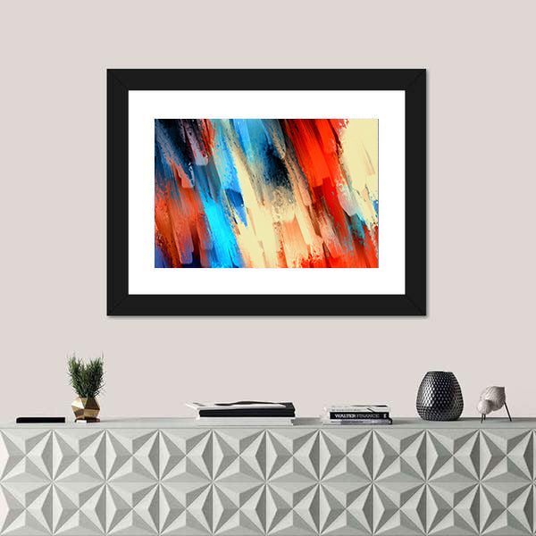Dynamic Diagonal Brushstrokes Oil Painting Canvas Wall Art
