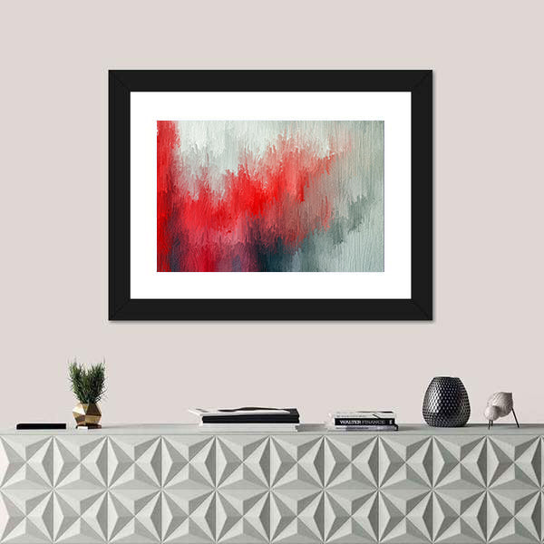 Twilight Red Abstract Canvas Wall Art