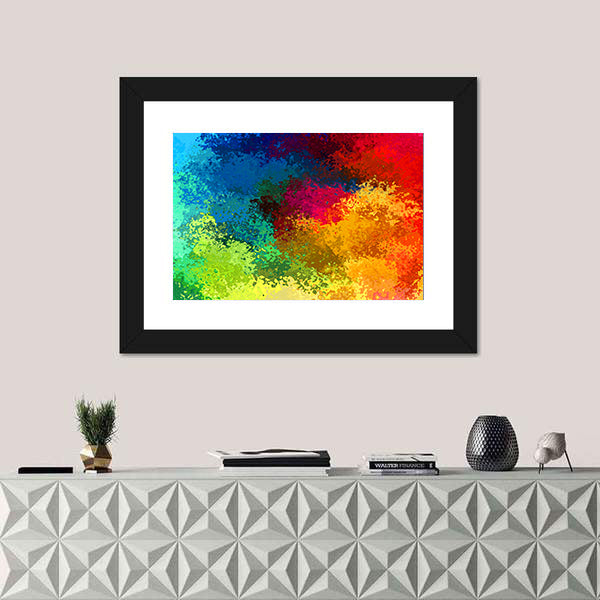 Colorful Rainbow Spectrum Abstract Canvas Wall Art