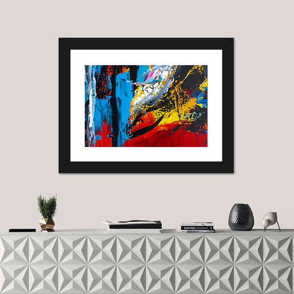 Fragment of Brushstrokes Canvas Wall Art